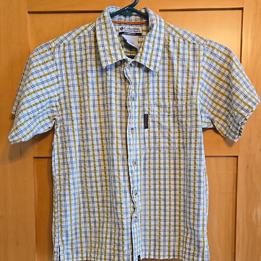 Columbia Kid's Olive Plaid Shirt